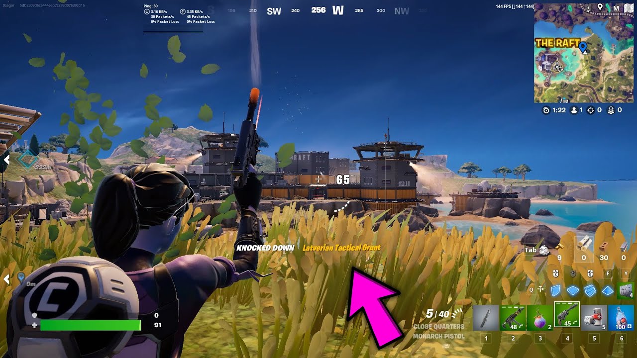 Damage an opponent from within a bush