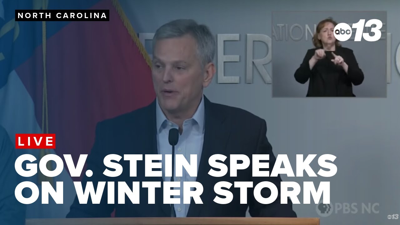 North Carolina Gov. Stein updates on winter storm (Jan. 10, 2025) - YouTube