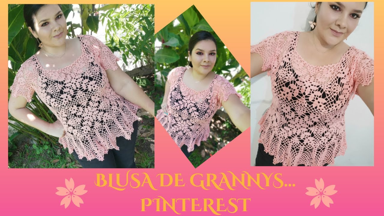 BLUSA PINTEREST/PARTE 1/BLUSA GRANNY ROMÁNTICA