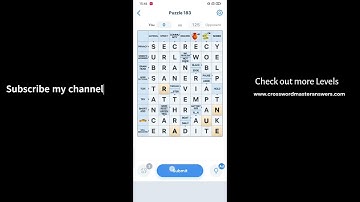 Crossword Master Level 183 Answers | Crossword Master Puzzle 183