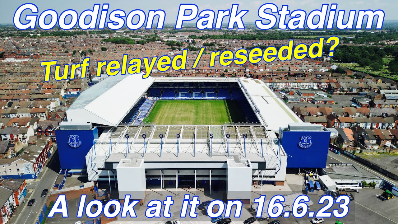 Goodison Park on 16.6.23. A look at it since the pitch was returfed or