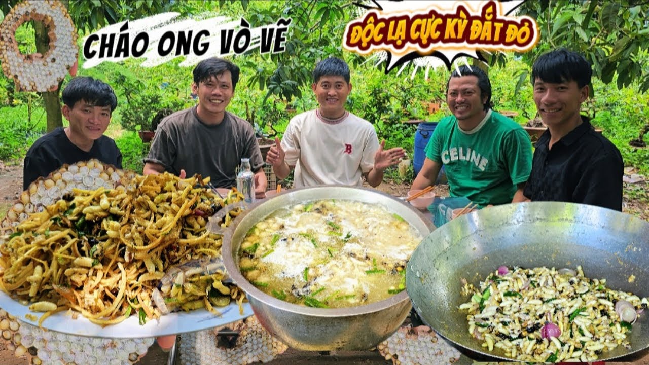 Độc Lạ Món Cháo Ong Vò Vẽ Nhìn Thì Sợ Sợ Nhưng Ăn Một Lần Nhớ Cả Đời |TeamHoài PhongTV