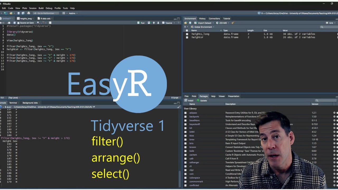 EasyR - Using tidyverse to easily clean your dataset in R (part 1 ...