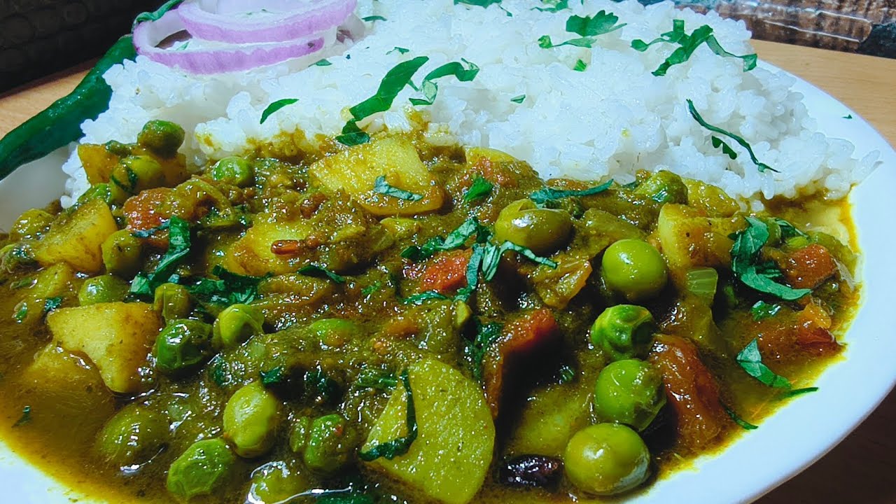 हरे मसाले वाले आलू मटर की सब्जी|aloo matar ki sabji|Sabji recipe..