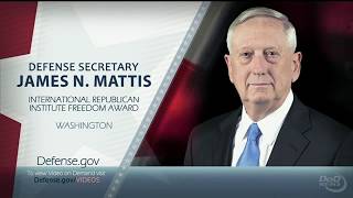 Defense Secretary Mattis receives the FREEDOM AWARD, May 15, 2018