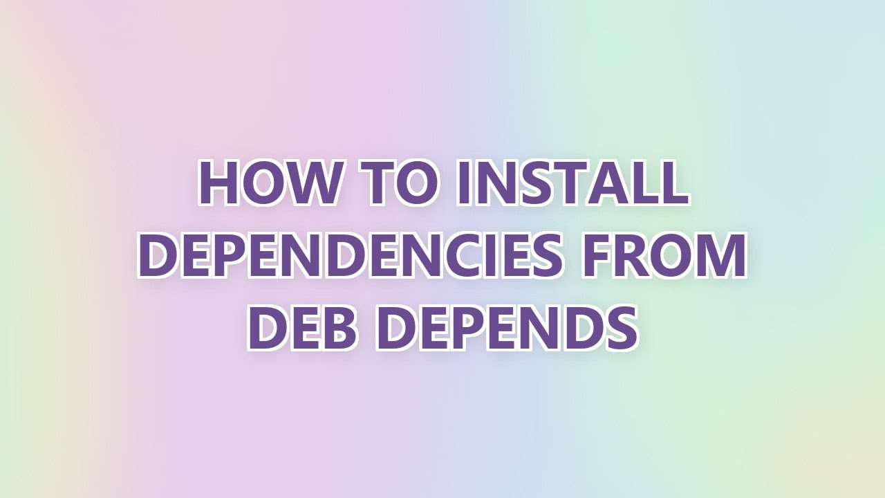 How to install dependencies from deb depends
