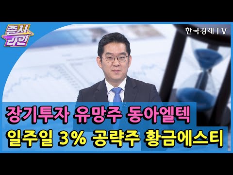 장기투자 유망주 동아엘텍 · 일주일 3% 공략주 <strong>황금에스티</strong> / 한국경제TV / 증시라인