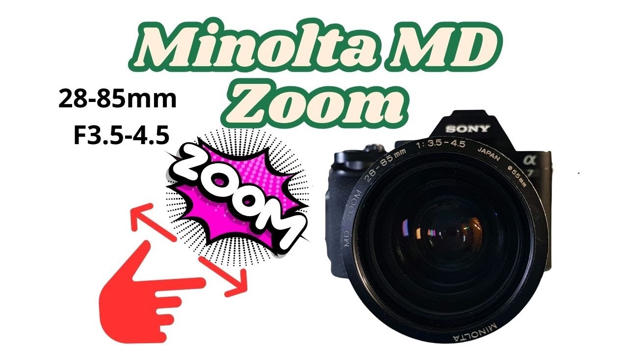 Vintage 35mm camera lens Minolta MD Zoom28-85mm F3.5-4.5 on full