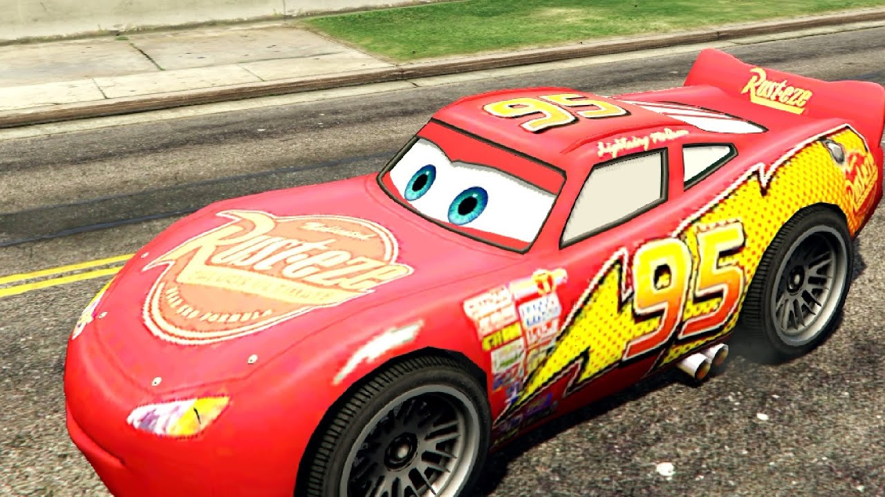 GTA V Lightning McQueen BETA _REVIEW YouTube