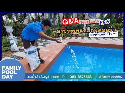 Q&A ไขข้อข้องใจ EP.9 สระระบบคลอรีน & ระบบเกลือ ต่างกันอย่างไร ??