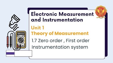 1.7 Zero order | First order Instrumentation system | EC302 |