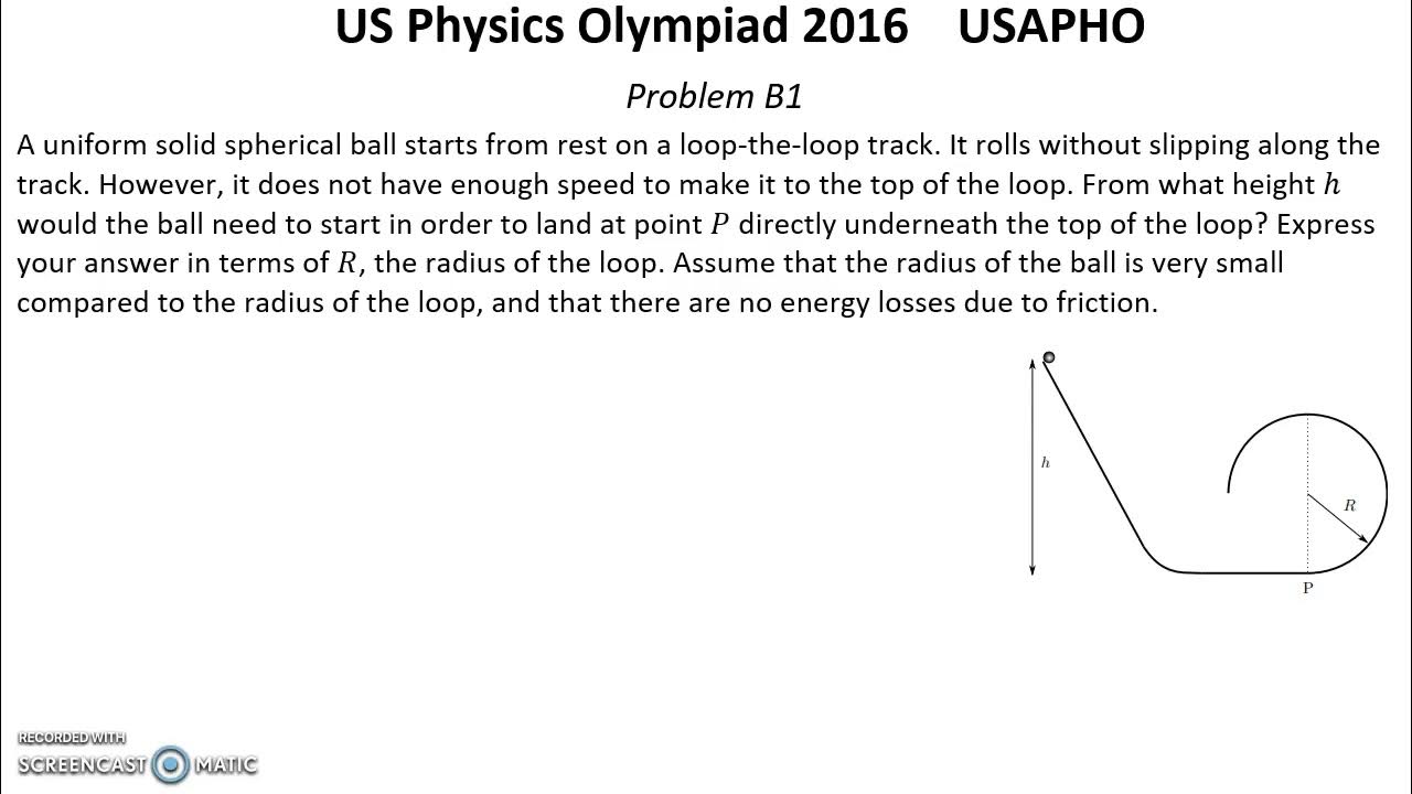 US Physics Olympiad 2016 USAPHO. Problem B1. Mechanics. Kinematics