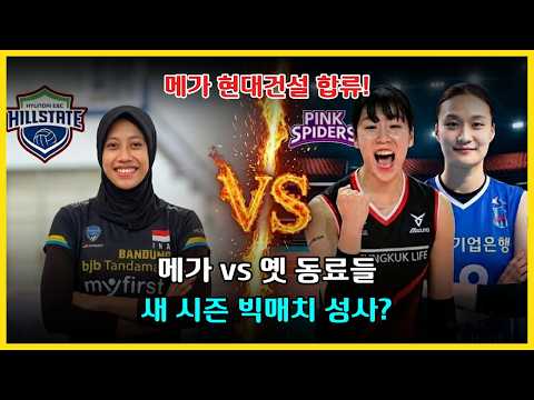 [속보] "현대건설 미쳤다" 메가 합류 완료! 흥국생명 타도 나선다… 표승주·정호영 재회설에 배구판 들썩  | 180도 앵
