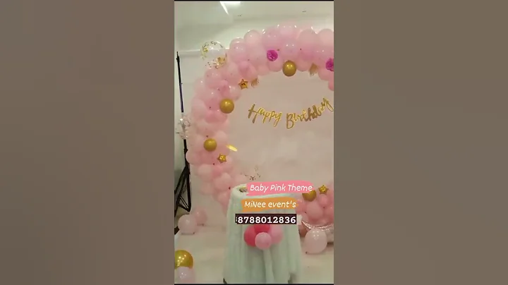 Birthday party decoration | Theme decorations | Baby pink Theme