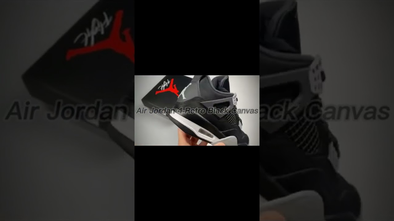 Air Jordan 4 Retro "Black Canvas" 