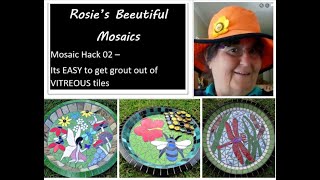 Mosaic Hack 2 - It's EASY to get grout out of VITREOUS tiles, even PITTED ones