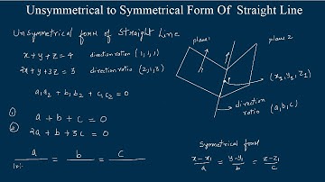 Unsymmetrical to Symmetrical form of Straight Line