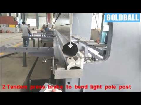steel light pole manufacturing process-Street light pole production line-Light pole making