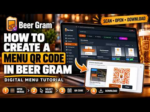 How to Generate a QR Code for Your Menu in Beer Gram | Digital Menu Tutorial
