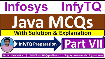 InfyTQ Java MCQs | Java MCQs for InfyTQ 2023 | Java MCQs Solution & Explanation | Part-7
