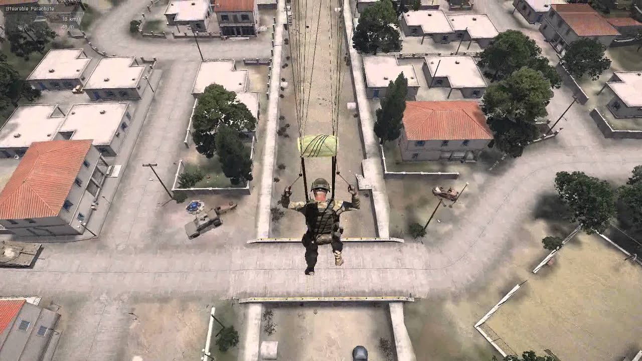 ArmA 3 Parachute Landing Test YouTube