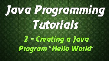 Java Programming Tutorials - 2 - Creating a Java Program "Hello World"