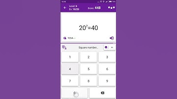 Math Tricks - Training mode - square numbers between 20 and 29 - level 005 (Number Keyboard)
