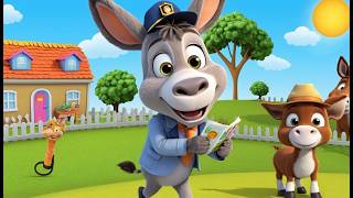 Donkey Detective Finds a Carrot in a Crime Scene | Funny and Fun Kids Nursery Rhyme