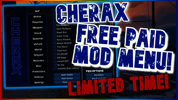 CHERAX MOD MENU GTA 5 MOD MENU PC | GTA ONLINE MOD MENU + NEW TUTORIAL | Money Hack & Online Mods