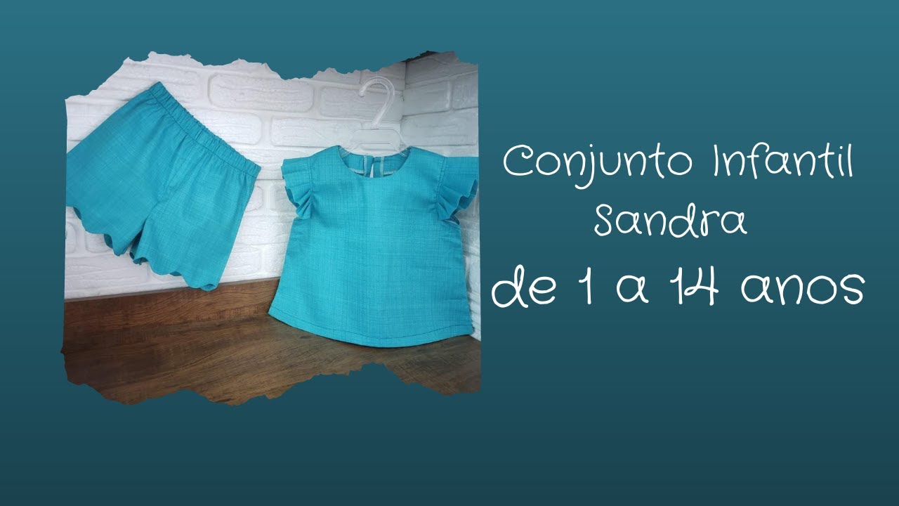 Conjunto Infantil Sandra #MoldeGratis #PatronesGratis #FreePattern #CosturaInfantil #ClaraCalui