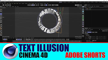 3D Text Illusion || Cinema 4D || Adobe Shorts