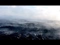 Сильный ветер на Байкале с порывами - 50м/с (Strong wind gusts - 50m/s)