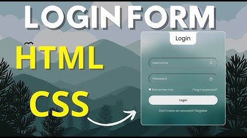 Modern Login Form with Glassmorphism | HTML  & CSS Tutorial for Beginners"