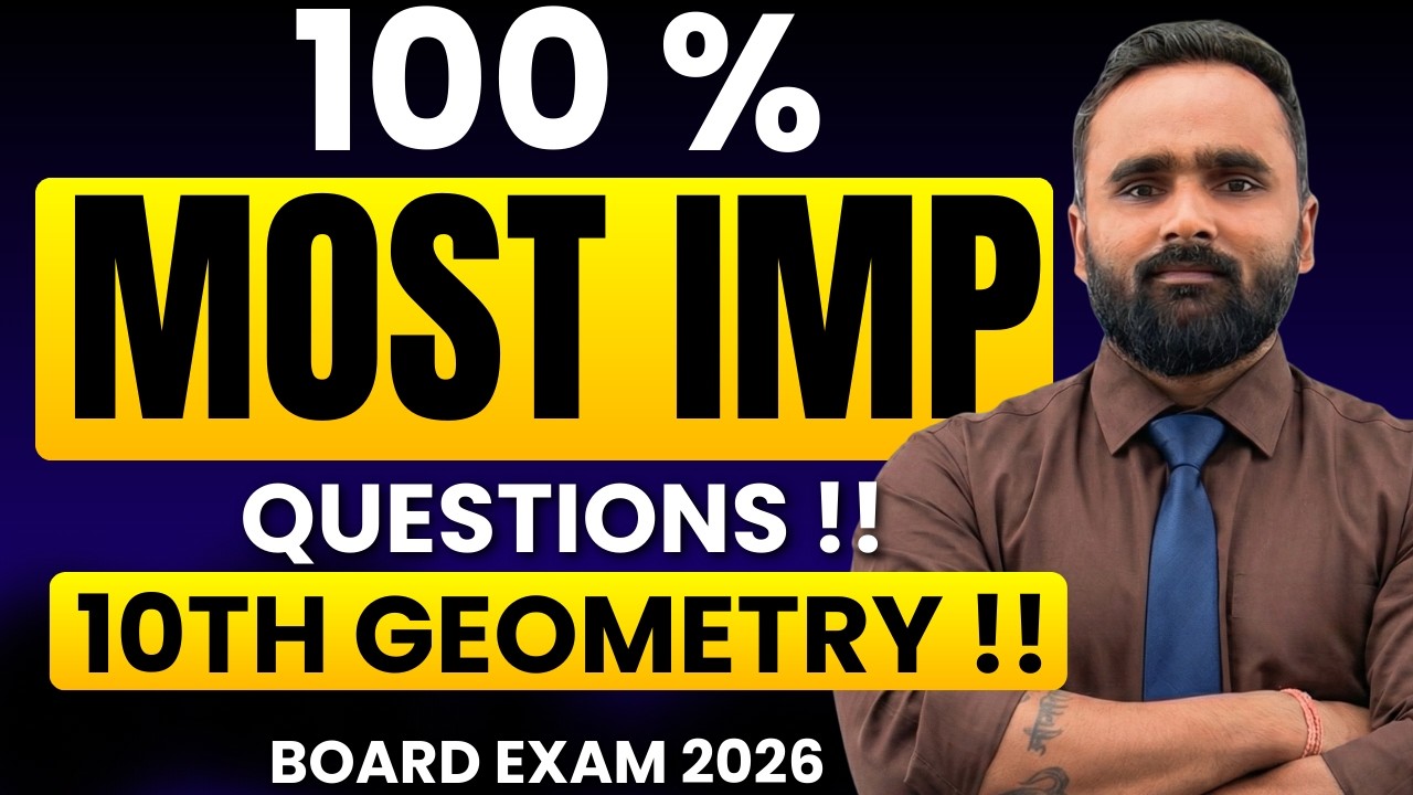 100% Most Important Questions of 10th Geometry |Board Exam 2026|Pradeep Giri Sir
