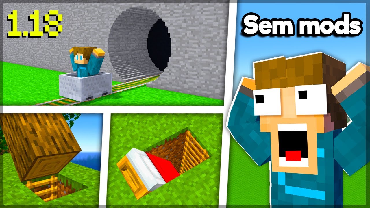 COMO FAZER PORTAS SECRETAS NO MINECRAFT 1.18 SEM MODS