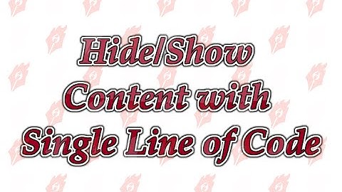 Hide and Show Content using Bootstrap