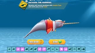 Natasha the Narwhal fish attack in Hungry shark gameplay adventure in sea #gameplay #android games screenshot 3