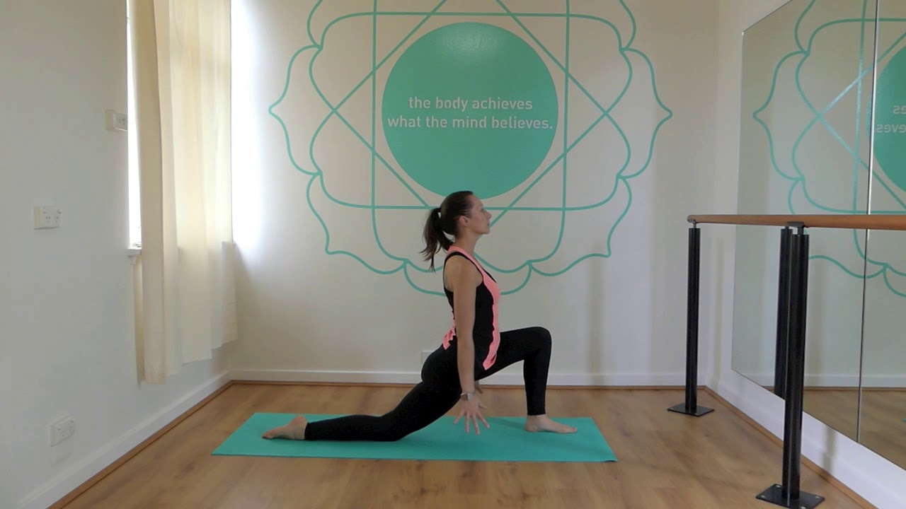 Transition from Downward Dog to Low Lunge YouTube