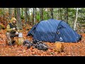 Camping In Rain And Strong Wind