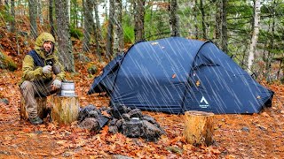 Camping In Rain And Strong Wind