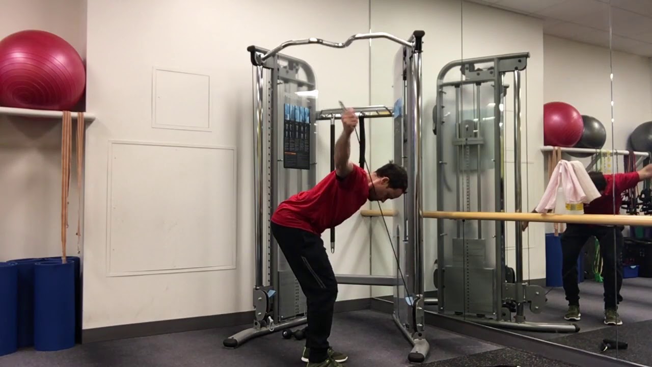 Cable Single Arm Bent Over Reverse Fly - YouTube