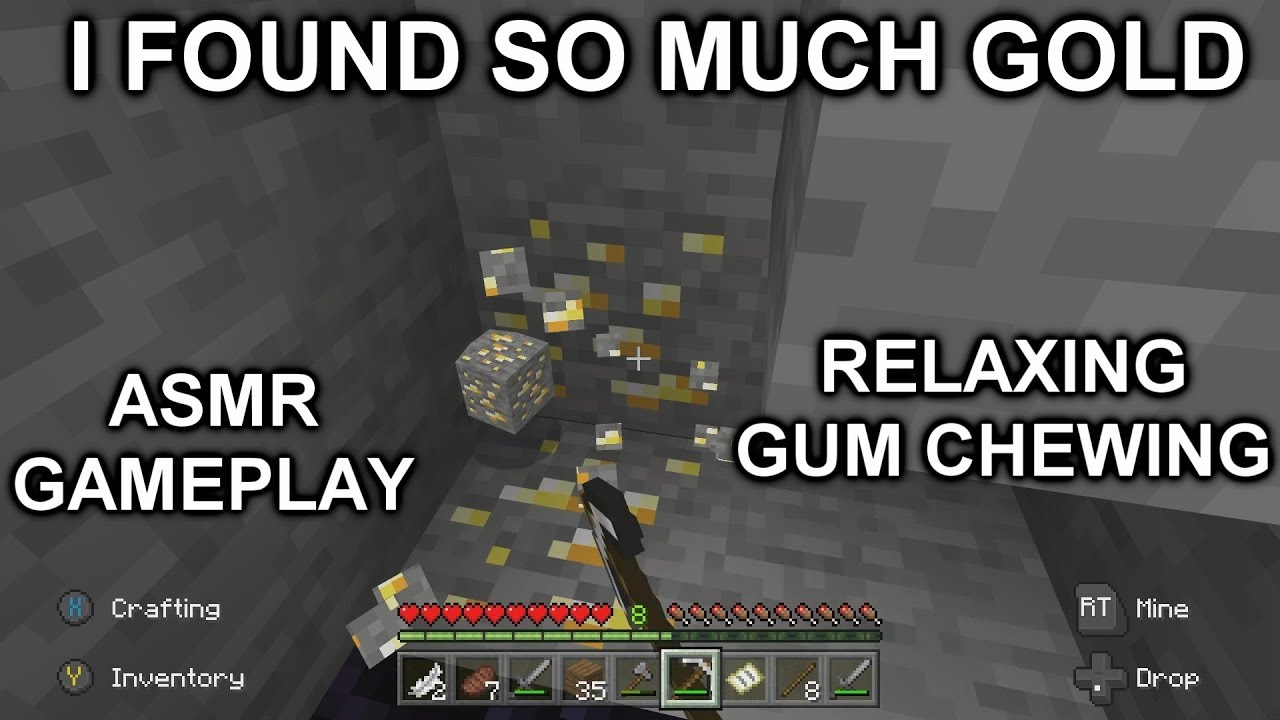 ASMR RELAXING MINECRAFT GAMEPLAY W/ GUM CHEWING | CONTROLLER SOUNDS