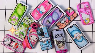 [✨Paper Diy✨] Sanrio Paper Iphones Collection Unboxing! | Squishy Asmr Compilation