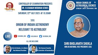 Origin of Indian Astronomy relevant to Astrology