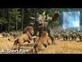 Simba And Shere Khan Face The Mighty Orc Army Rise Of The Animals AI Short Film