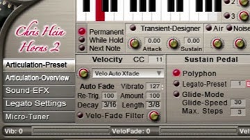 Chris Hein - Horns Pro Tutorial 07 "Articulation Preset Details - Velocity"