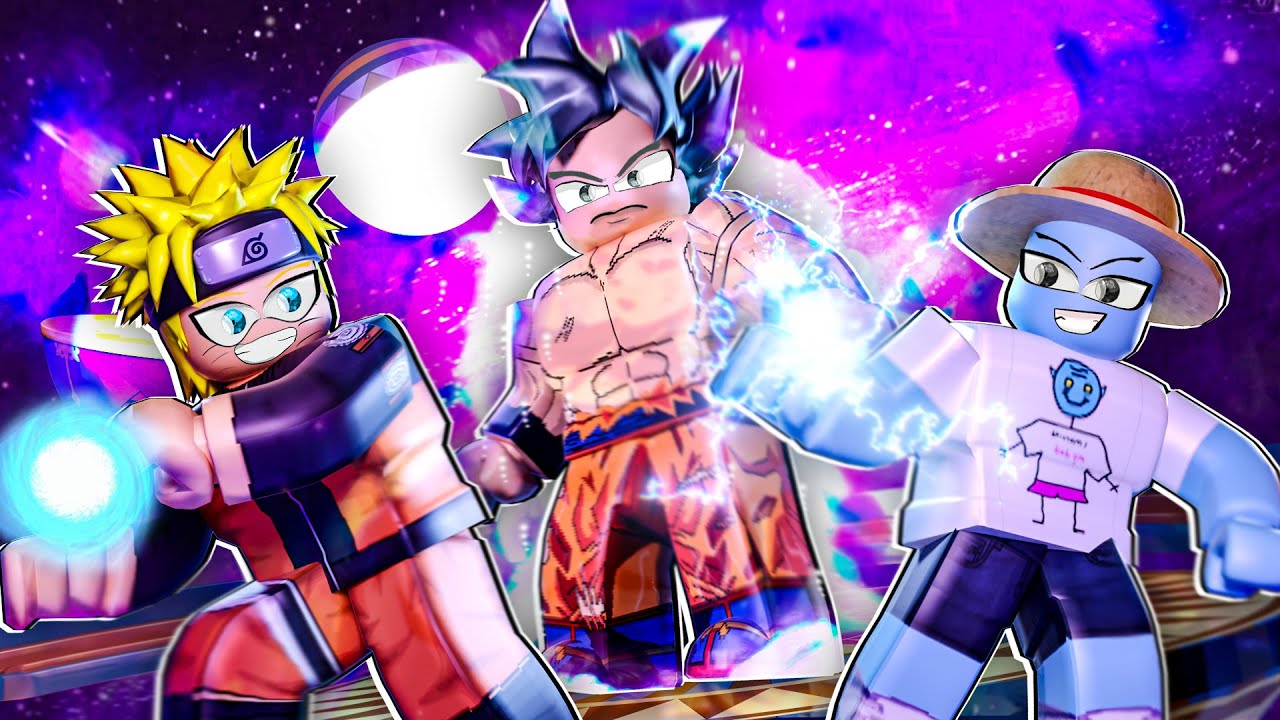 Fighting Goku In Naruto Roblox! (shindo life)