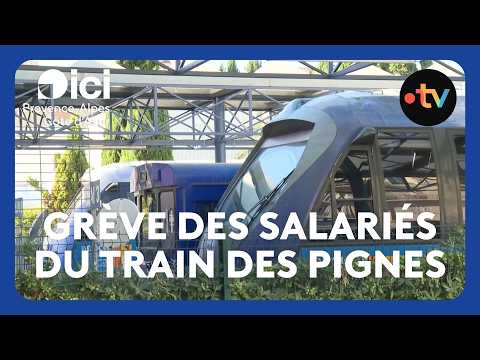 Les salariés du train des Pignes en grève