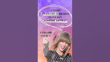I think fearless is having fears but jumping anyway. Taylor Swift. #quotes #swifties #taylorswift