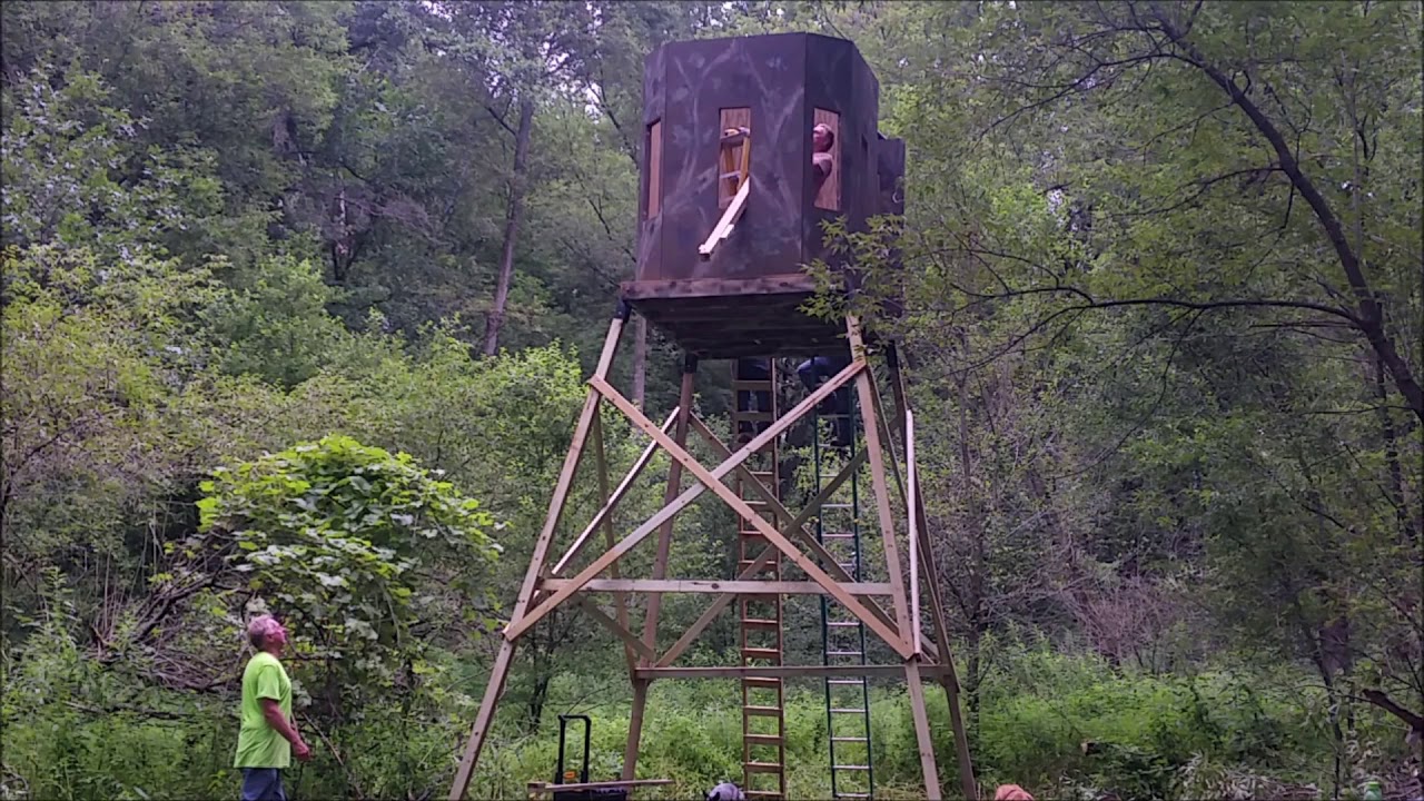 Deer Stand Roof Raising YouTube